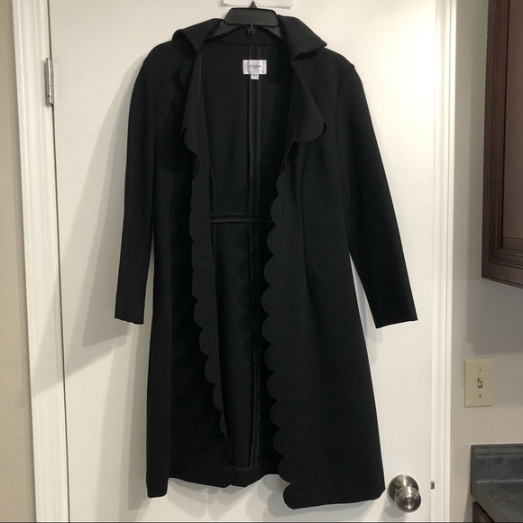ModCloth Jovonna Premier Black Scallop Coat UK 10 - Picture 7 of 8